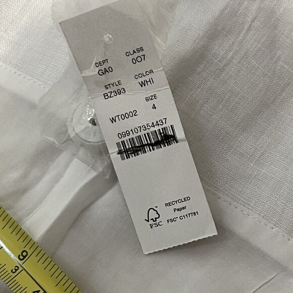 J. Crew Scoopneck Linen Vest Size 4 White NEW Coastal Preppy Nautical Casual - Picture 9 of 11